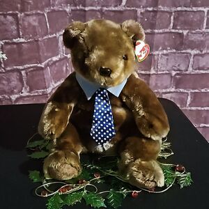 Ty Teddy Bear Hero with Collar & Tie NWT
